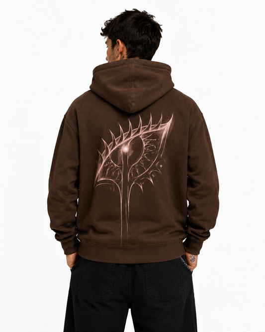 hoodie marron coupe classique