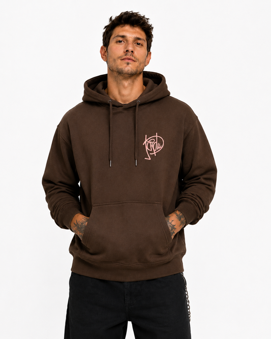 hoodie marron coupe classique
